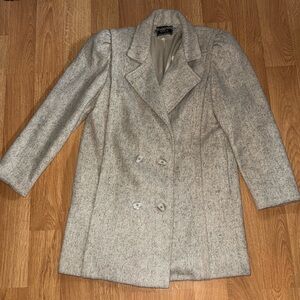 KARIZMA East LTD. Vintage Double Breasted Coat Cream Size 10